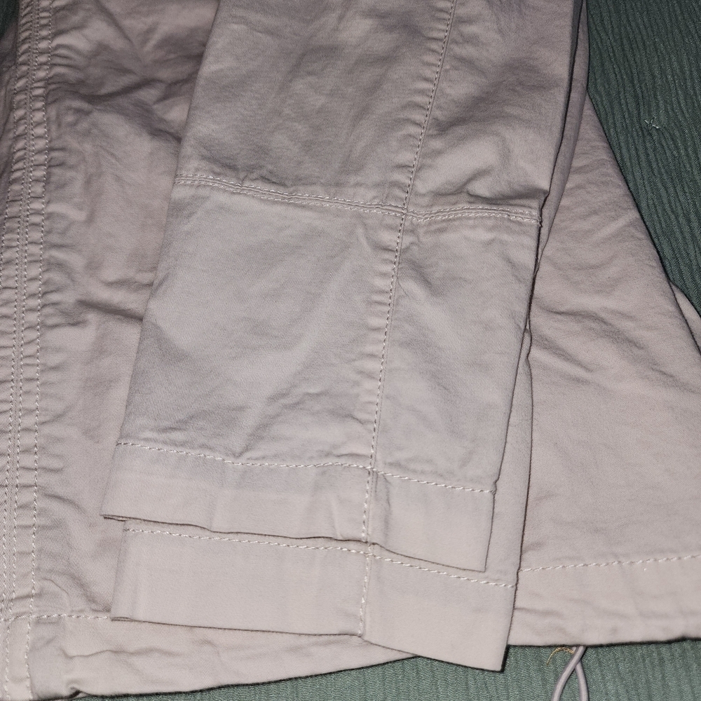 Women's Ac-tiv-ology  Full Zip-Up And Snap Up Jacket Khaki Size XL Pockets - Picture 9 of 10